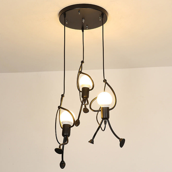 Lustre Acrobate Minimaliste : L'Élégance en Mouvement