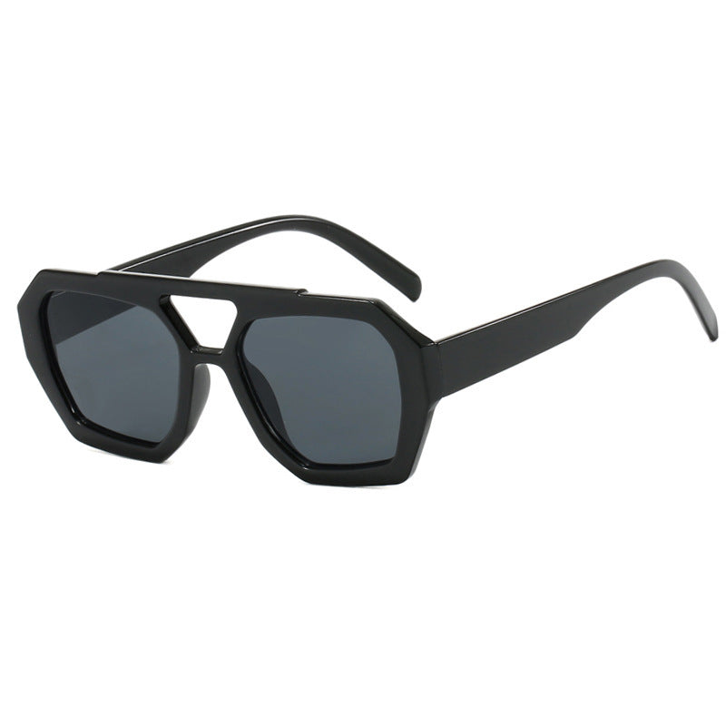 Lunettes de Soleil à Double Pont - Monture Grande et Tendance