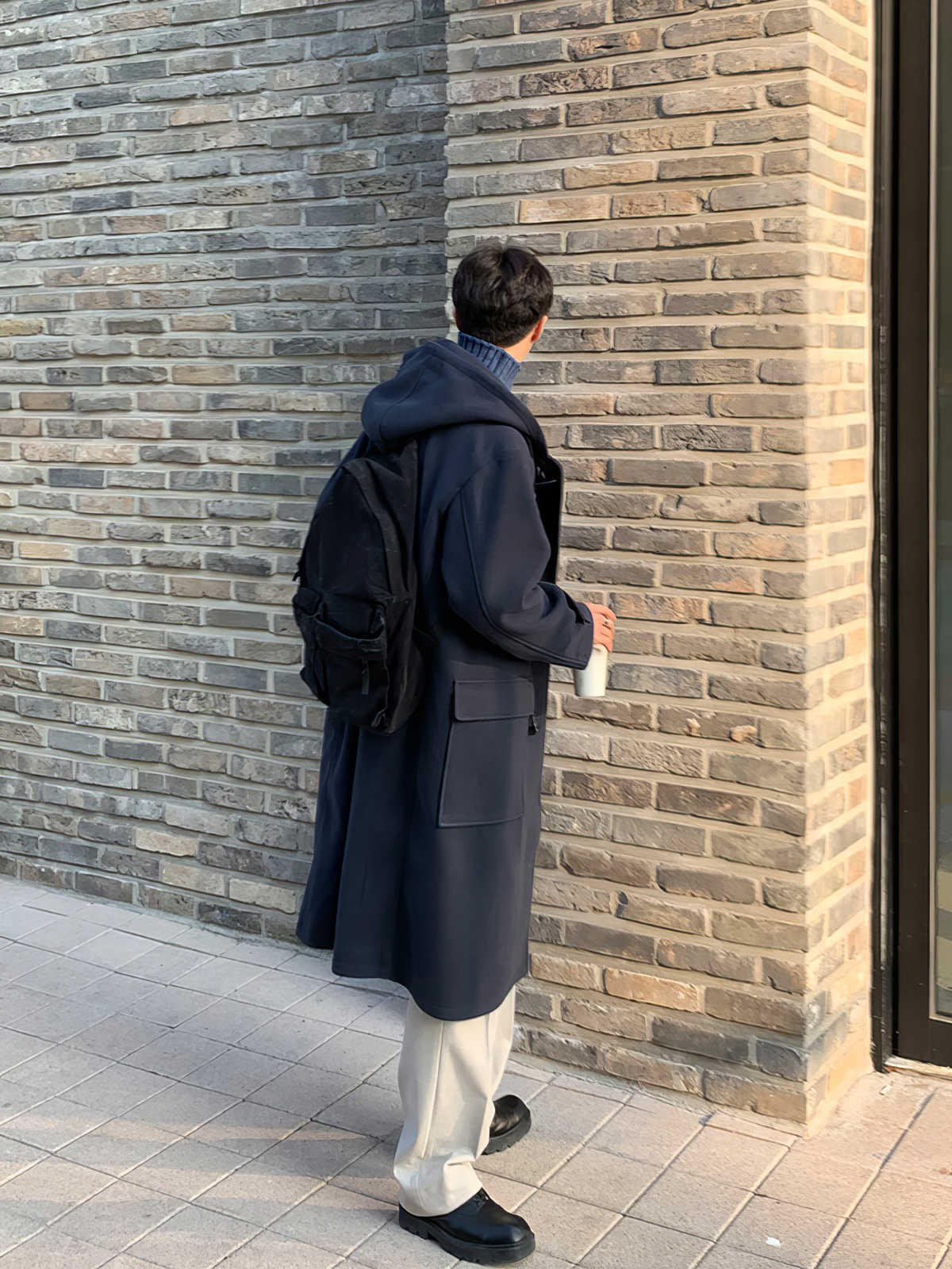 Manteau d'Automne et d'Hiver en Laine – Coupe Mi-Longue