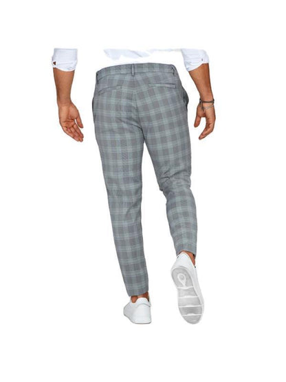 Pantalon Casual Ajusté pour Homme - Motif Carreaux