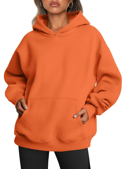 Hoodie Oversize Femme - Sweatshirt en Molleton Doux avec Poche