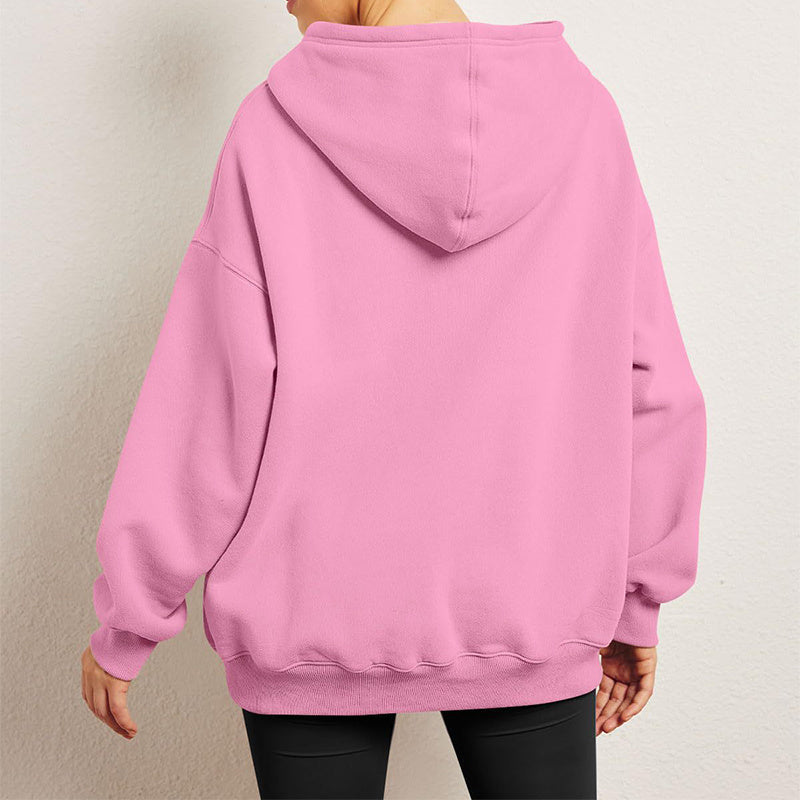 Hoodie Oversize Femme - Sweatshirt en Molleton Doux avec Poche