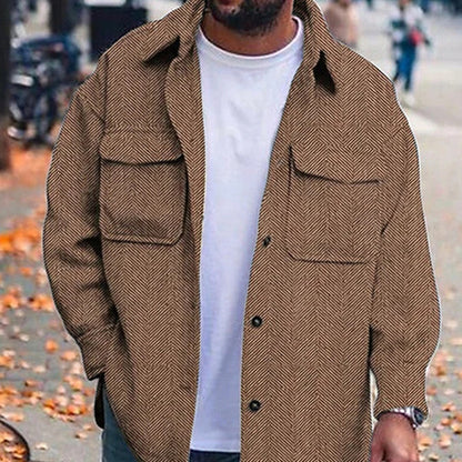 Veste Décontractée Homme avec Poches - Style Polo et Élégant