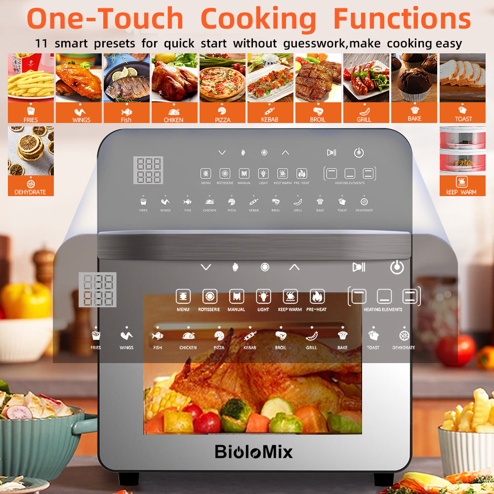 BioloMix Four à Air 360° Rotatif : Cuisine Saine et Délicieuse à la Maison