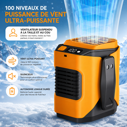 AeroBelt™ Ultra – Ventilateur Silencieux de Ceinture & Cou (6000 mAh)