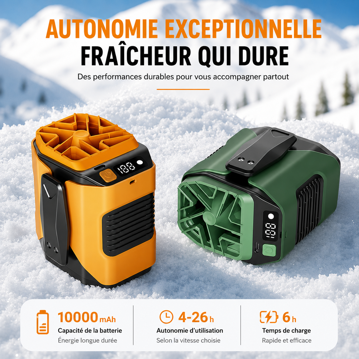 AeroBelt™ Ultra – Ventilateur Silencieux de Ceinture & Cou (6000 mAh)
