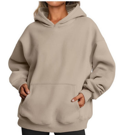 Hoodie Oversize Femme - Sweatshirt en Molleton Doux avec Poche