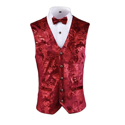 Gilet de Costume pour Homme - Motif Doré et Chic